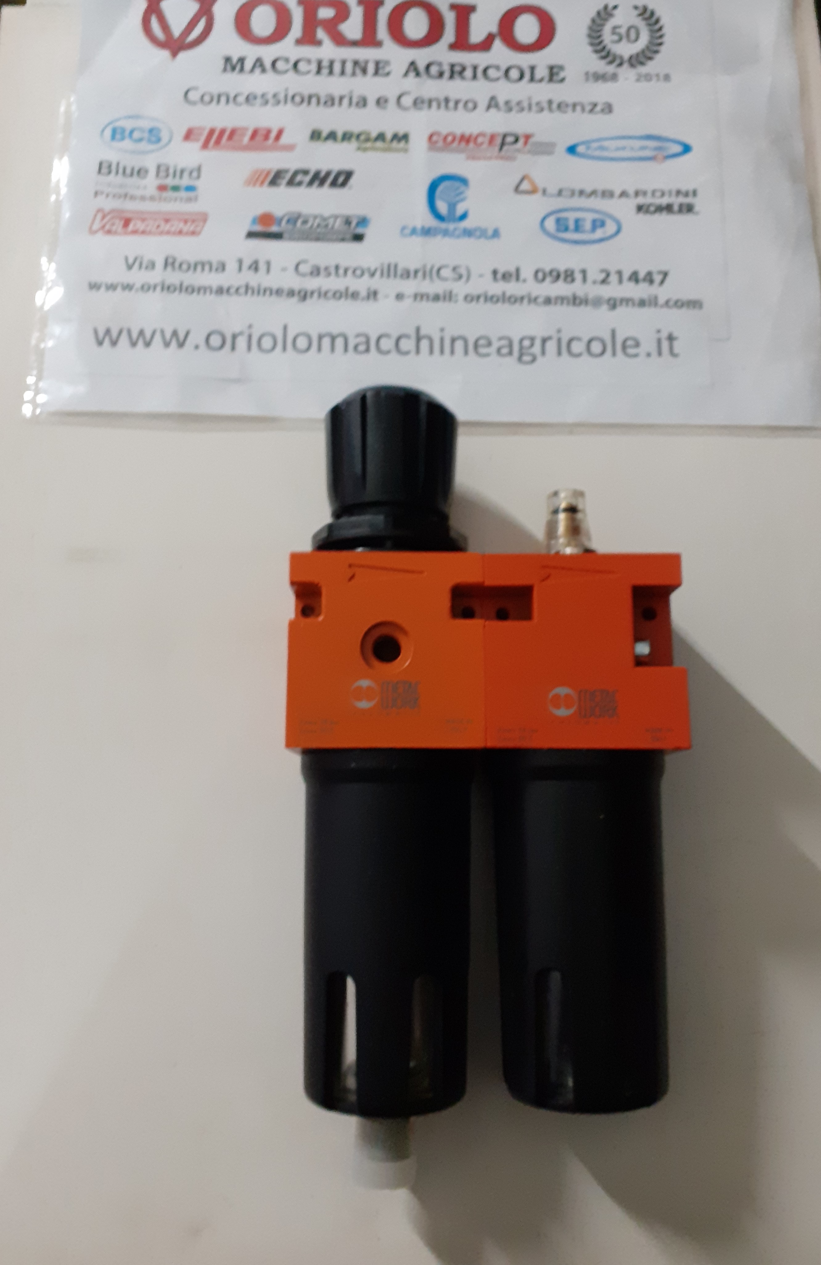 gruppo filtro regolatore + lubrificatore 3/8