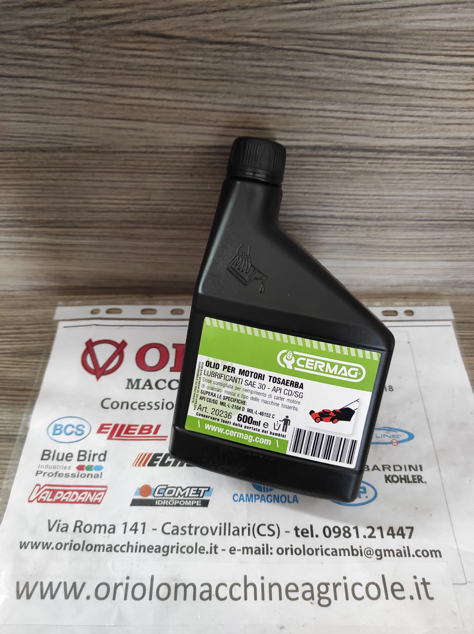 OLIO PER MOTORI RASERBA 600 ML