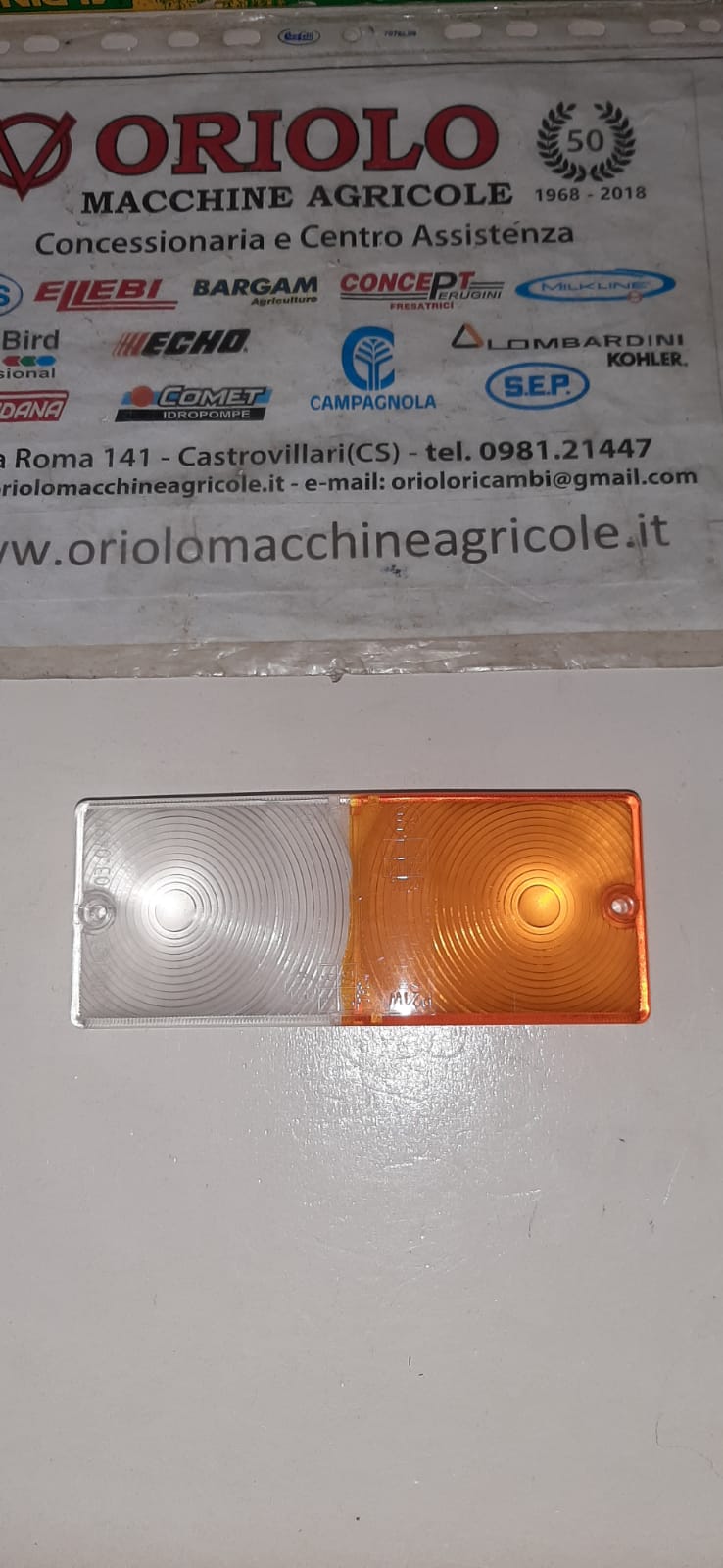 RODOVETRO DX - SX BIANCO - ARANCIO