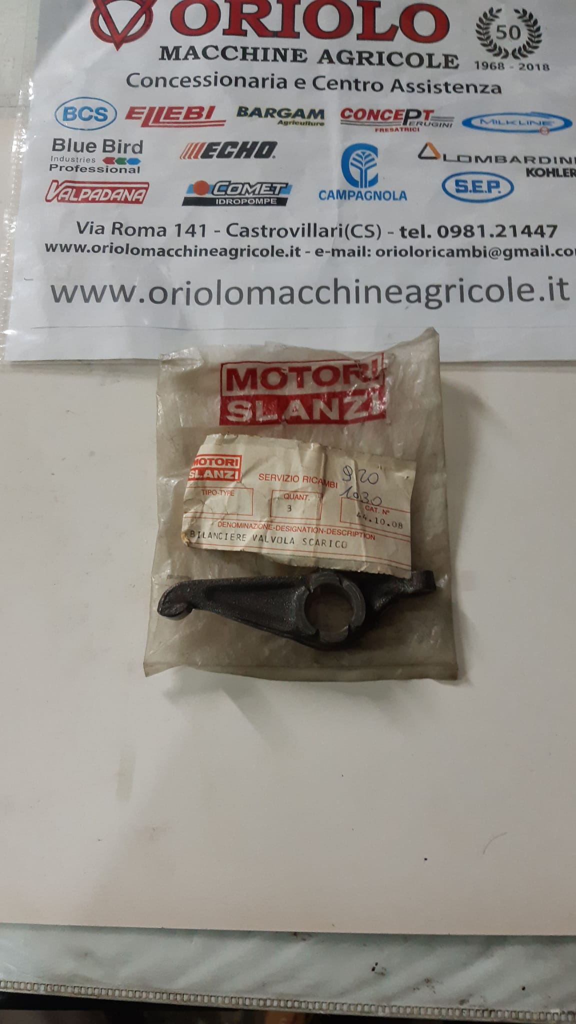 BILANCIERE VALVOLA SCARICO MOTORE SLANZI DVA 920 DVA 1030