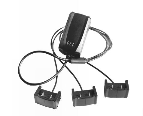 CARICABATTERIA CON TRIPLA USCITA PER POTATORE E FORBICE