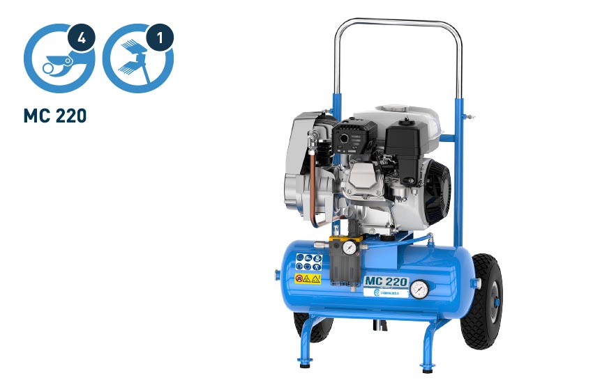 MOTOCOMPRESSORE MC220 + ASTA E PETTINE