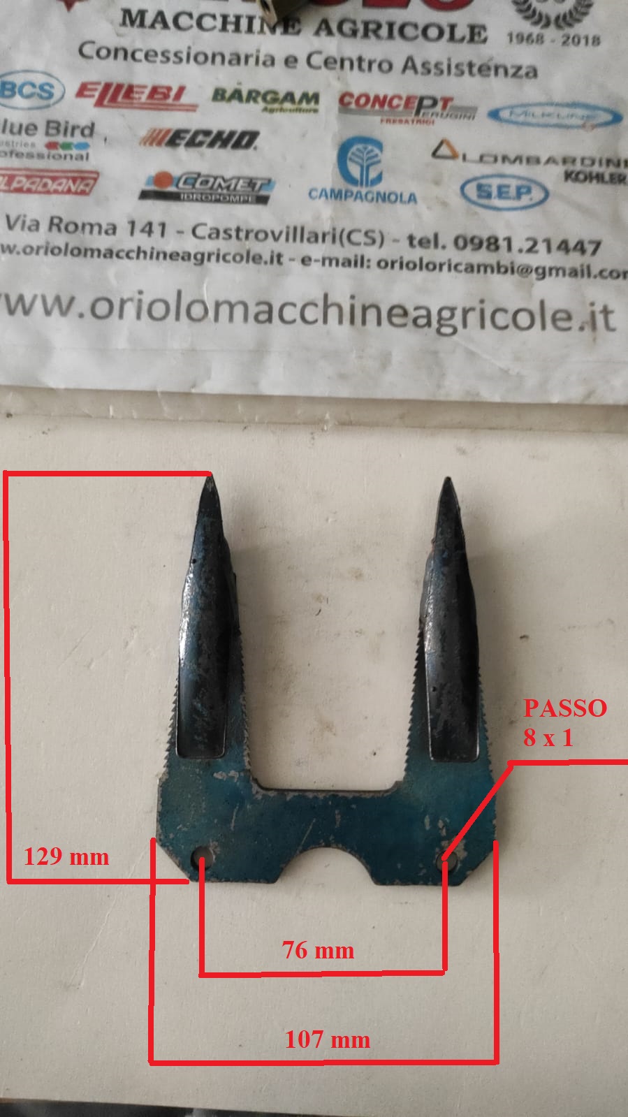 DENTE A DUE PUNTE PER DUPLEX